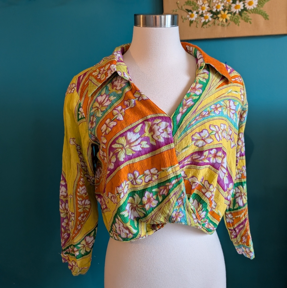 Haute Hippie crop top size medium boho spring summer